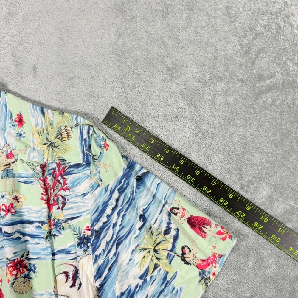 Polo Ralph Lauren Mens Large Button Up Shirt Hawaiian Tropical Print Viscose